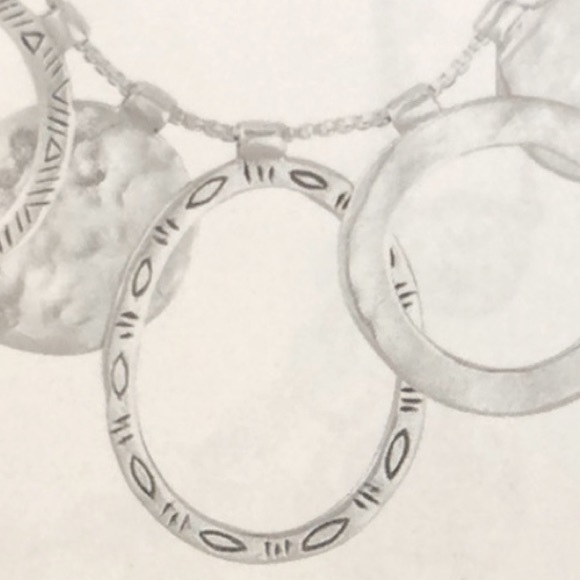 Silpada Vintage Rare Sterling Silver Varied Circles Necklace - Picture 3 of 15